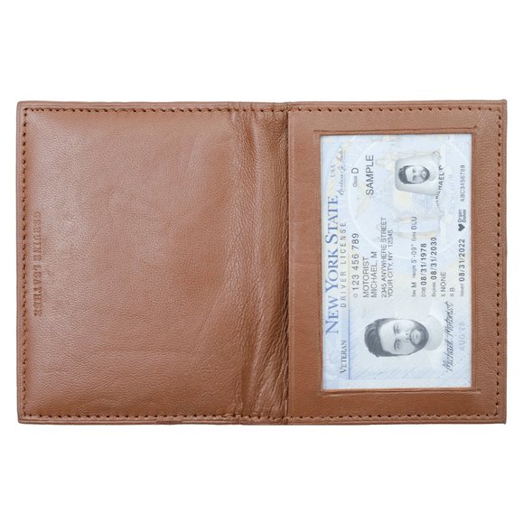 Bifold Men credit Card Holder Genuine Leather - Picture 1 of 7
